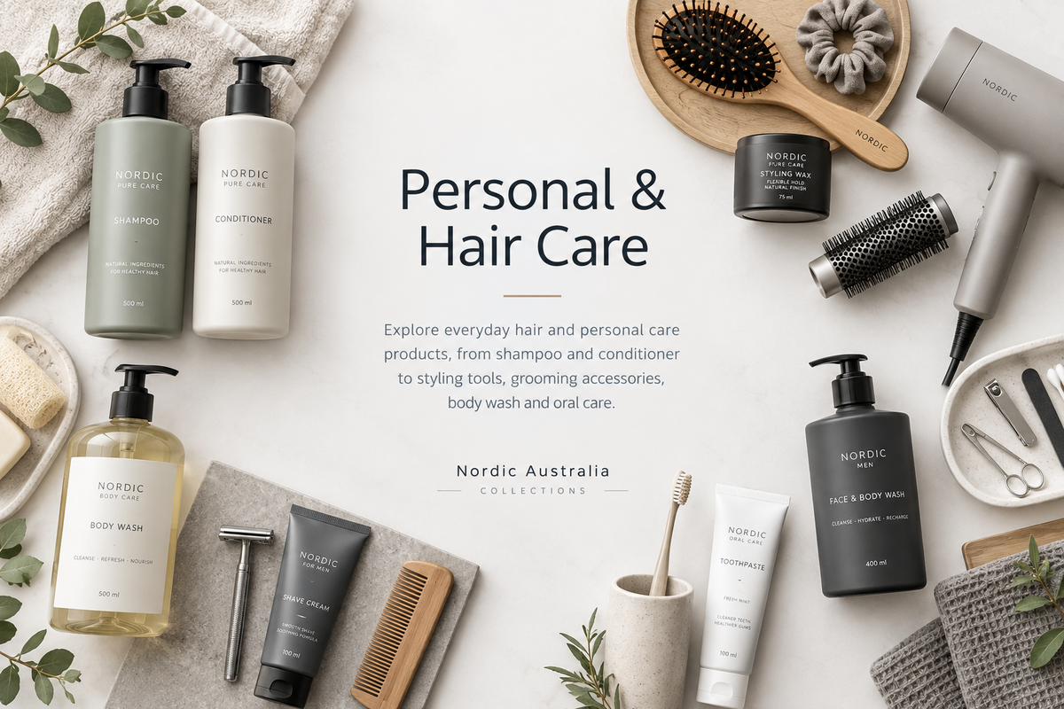 Personal & Hair Care Explore everyday hair and personal care products, from shampoo and conditioner to styling tools, grooming accessories, body wash and oral care.
