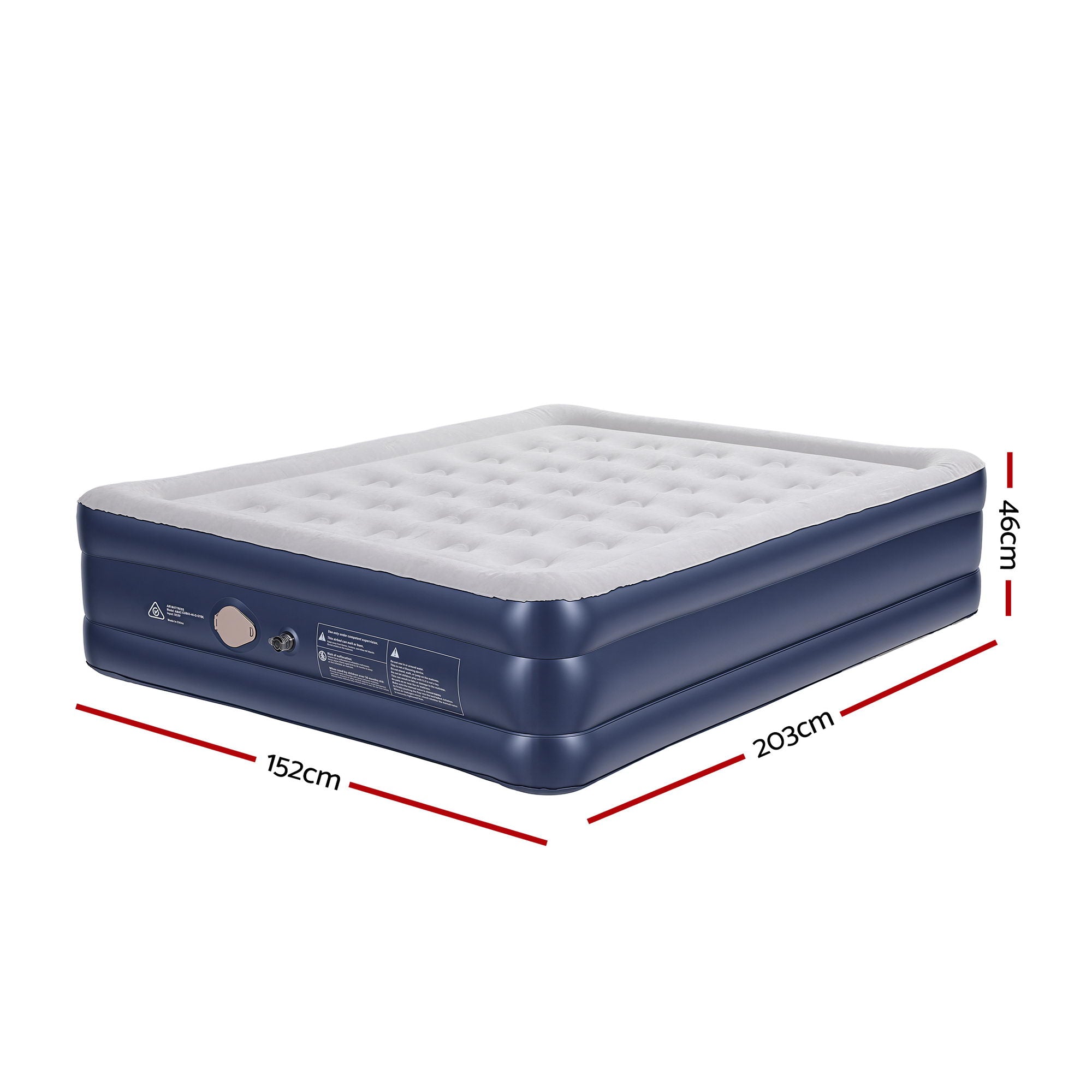 Weisshorn Air Mattress Queen Inflatable Bed 46cm Air bed Cube