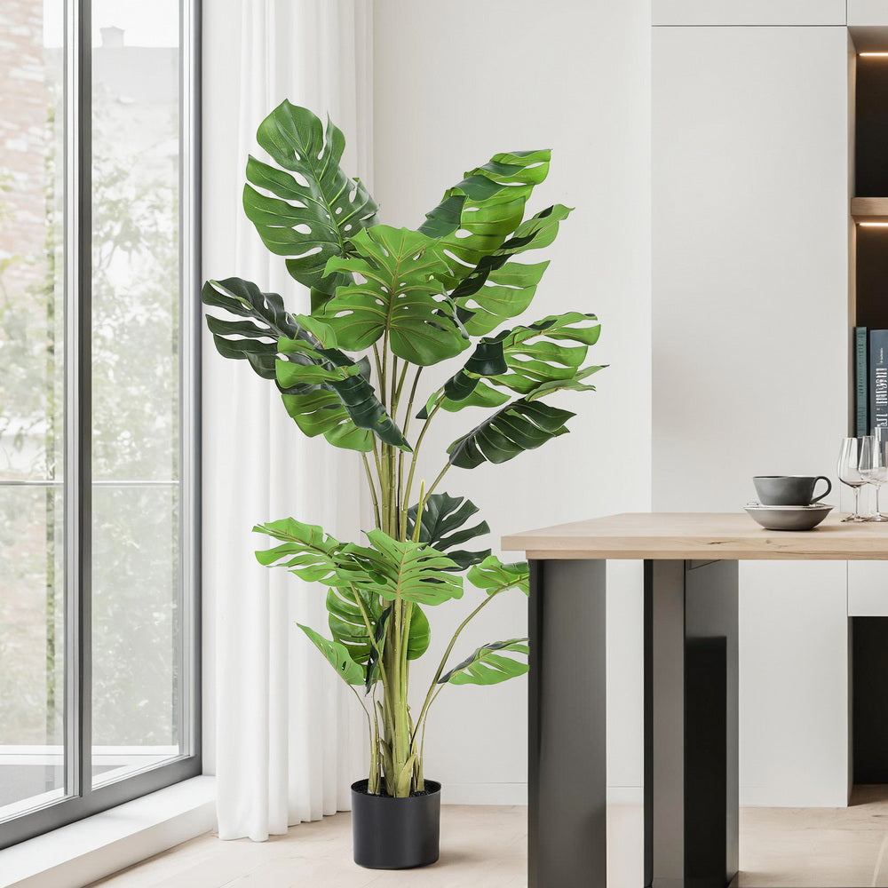 Artiss 140cm Artificial Monstera Tree Faux Trees Indoor Decor Artificial Plants Lifelike Plant 1.4M