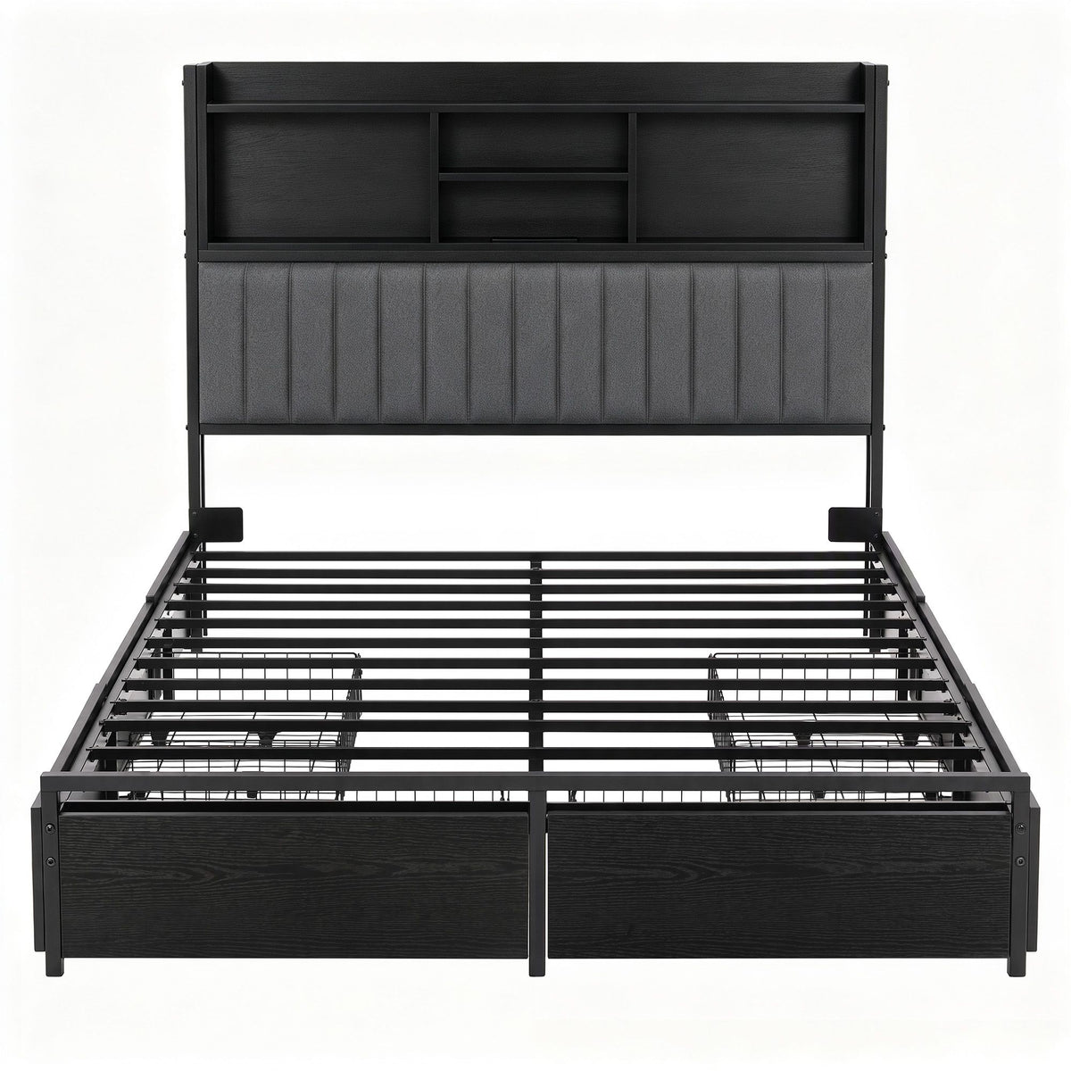 Artiss Queen Bed Frame with Storage, 4 Drawers and Charging Station
