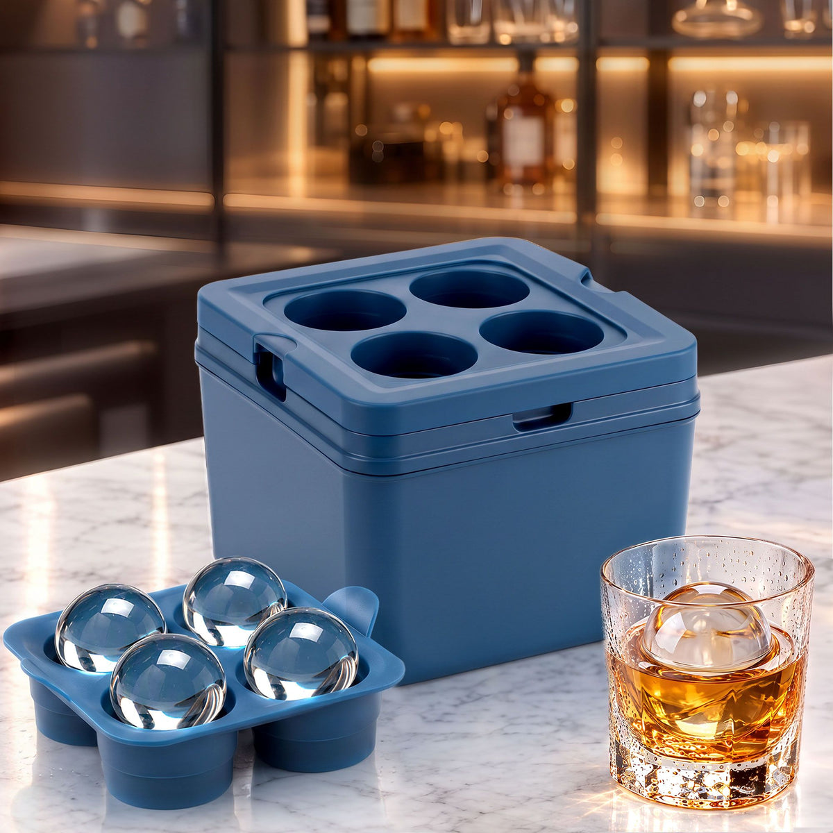 Artiss 5cm Clear Ice Mold Large Sphere Ice Ball Tray for Whiskey