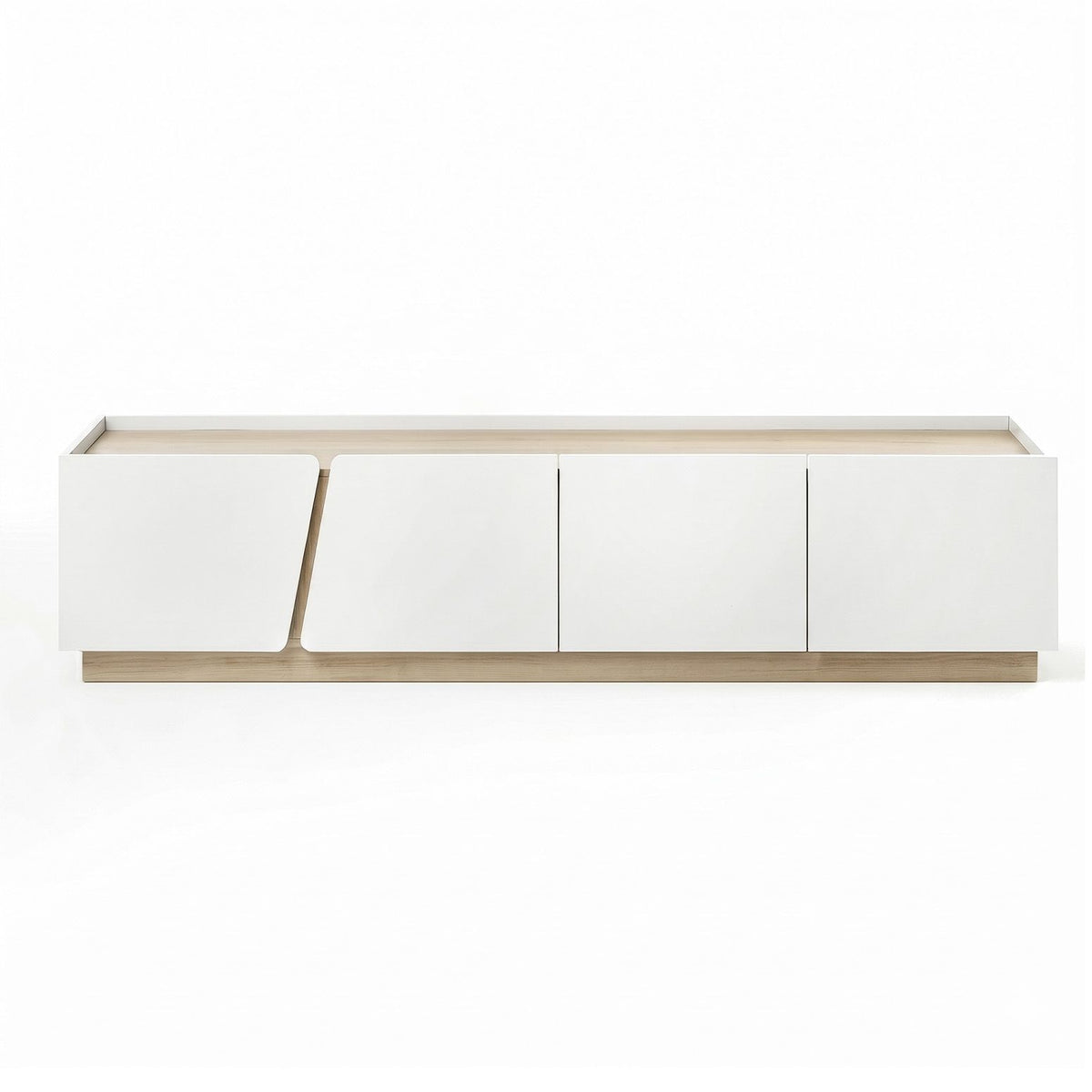 Artiss 180cm TV Unit Storage Cabinet Living Room White & Wood