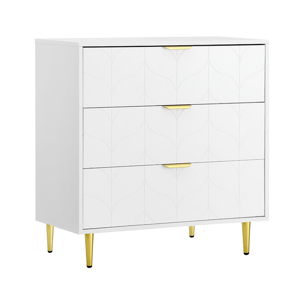 Artiss 3 Chest of Drawers Lowboy Cabinet White