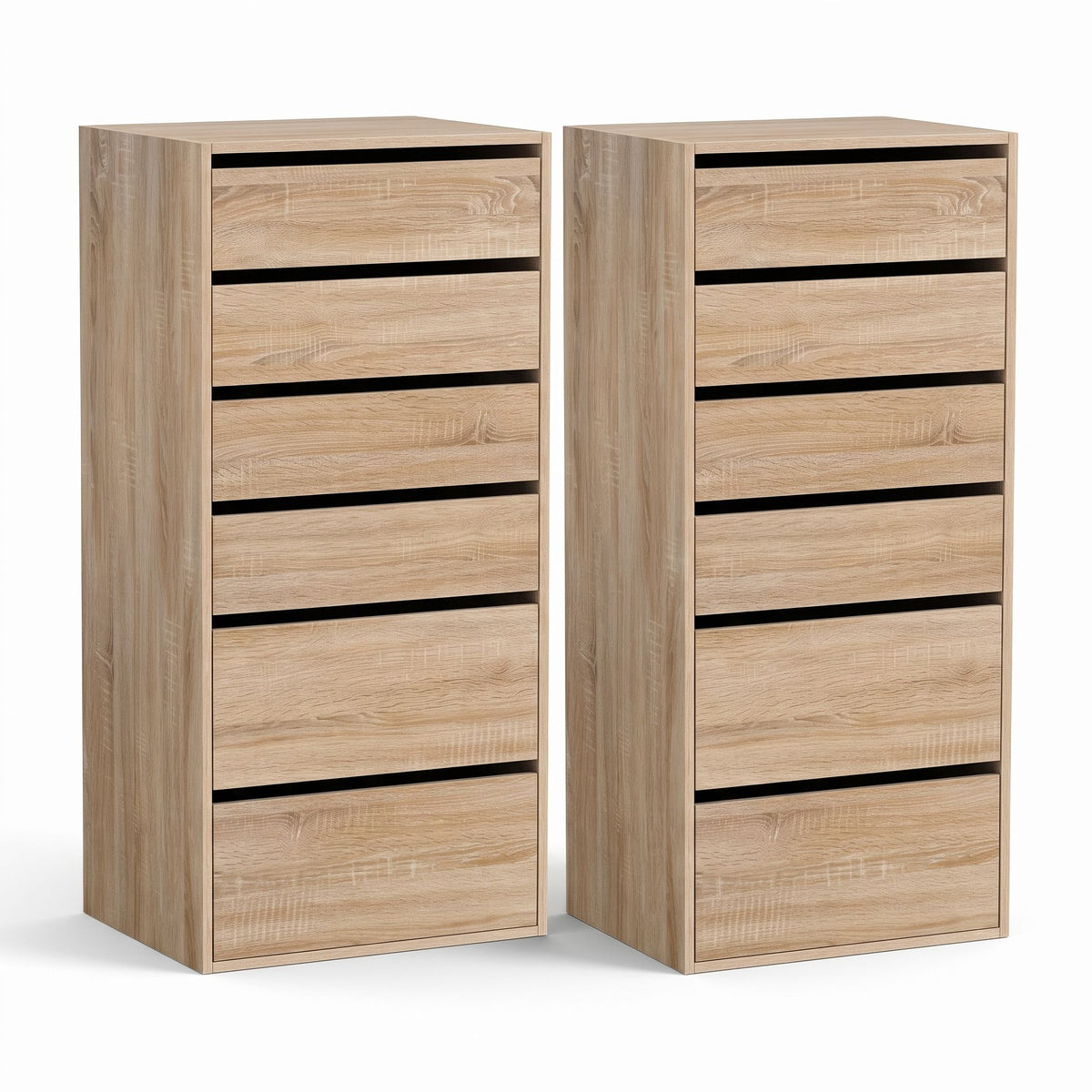 Artiss 2x Chest of 6 Drawers Dresser Tallboy Pine