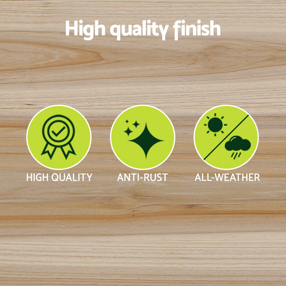 Greenfingers Garden Bed 150x90x30cm Wooden Planter Box Raised Container Growing