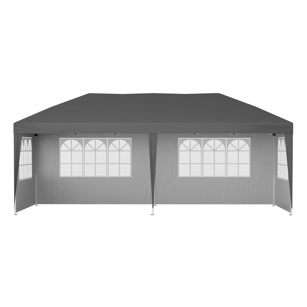 Instahut Gazebo 3x6m Pop Up Marquee Wedding Party Outdoor Camping Canopy Grey