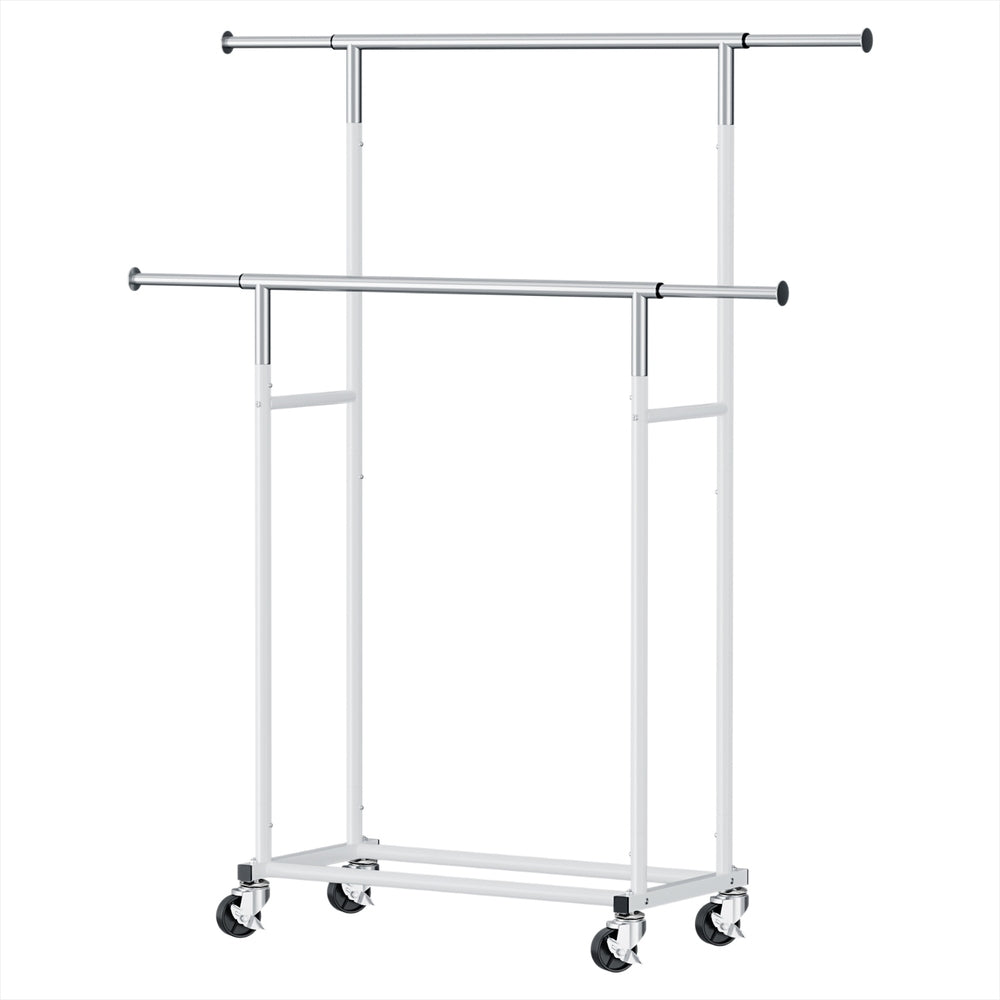 Artiss Clothes Rack Double Rod Airer Rail Coat Stand Adjustable Hanger