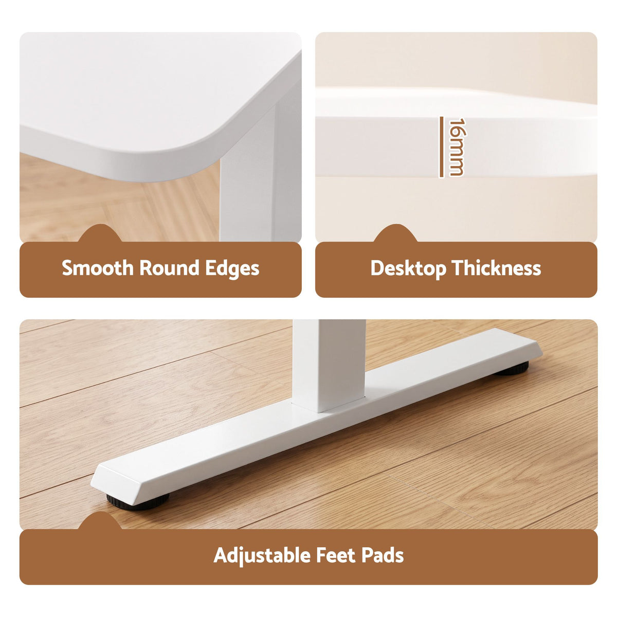 Artiss Electric Standing Desk Height Adjustable Table 120cm White