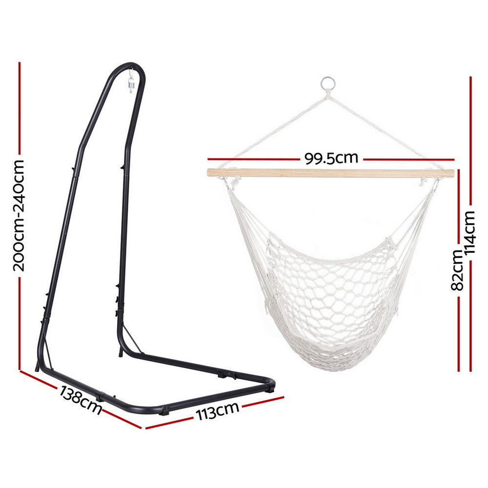 Gardeon Hammock Hanging Chair with Heavy Duty Steel Stand