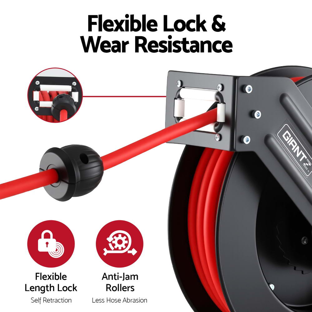Giantz Air Hose Reel 3/8 IN x 15m Retractable Air Hose 300PSI