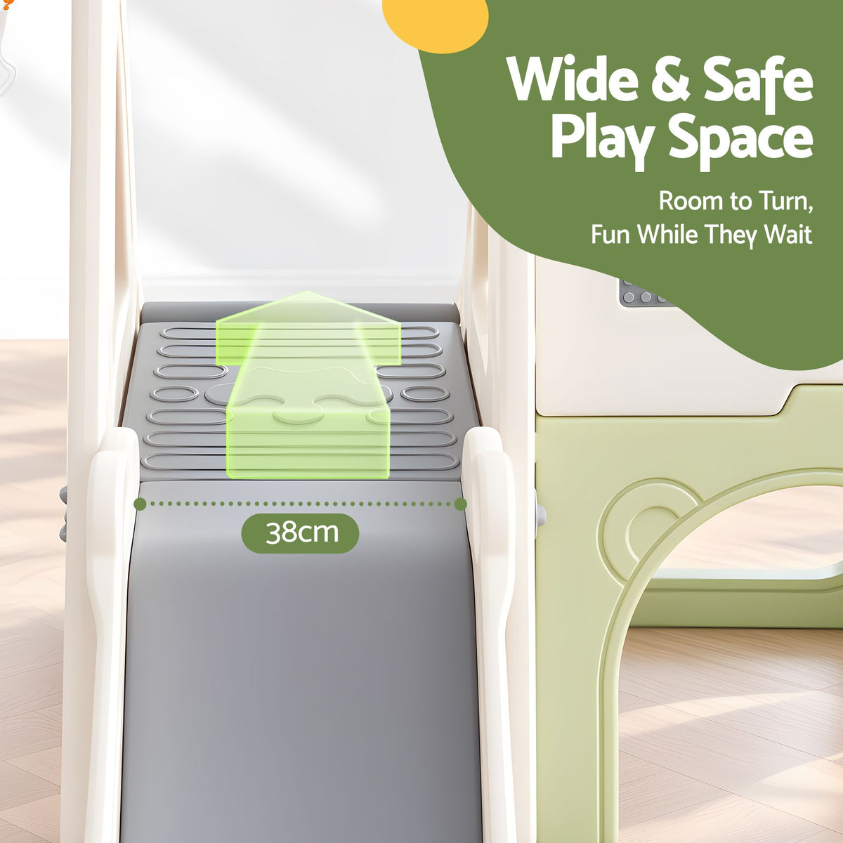 Keezi 5-in-1 Kids Slide Climbing Frame Basketball Hoop Play Set Blocks 3+