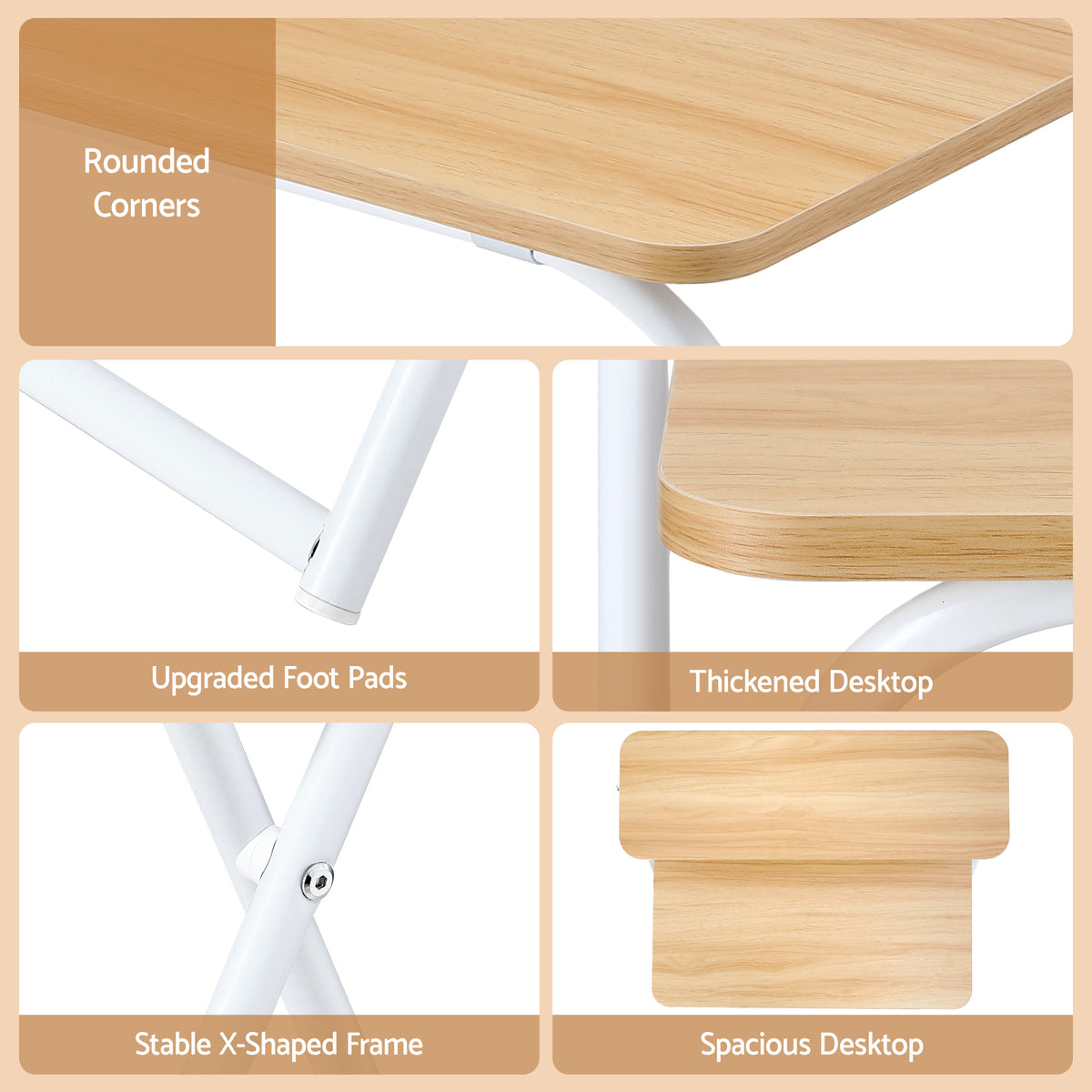 Artiss Laptop Desk Foldable Study Desk Home Office Oak