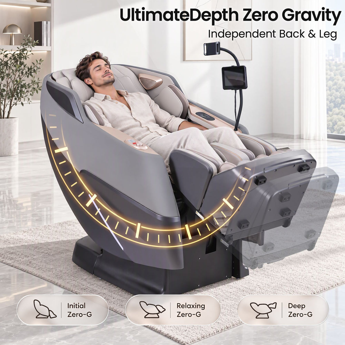 Livemor Elite Pro 4D Massage Chair with AI Wellness Detection & AI Body Scan, Zero Gravity, Full Body Air Compression, Extended SL Track, 12 Auto Programs, Professional Foot Massage, Waist Heating, Voice Control