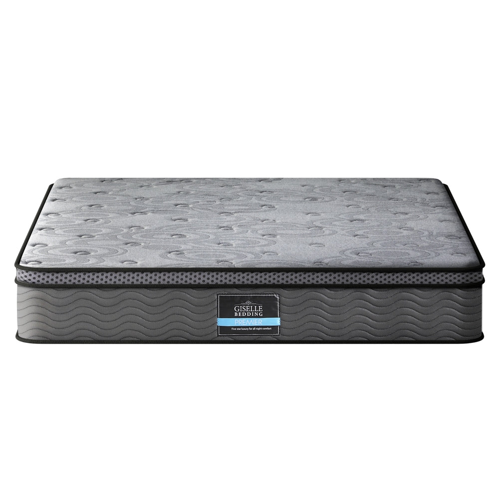 Giselle Bedding Double Mattress 26cm Enhanced 6-turn Pocket Spring for Isolate Motion with Reinforced Edge Support