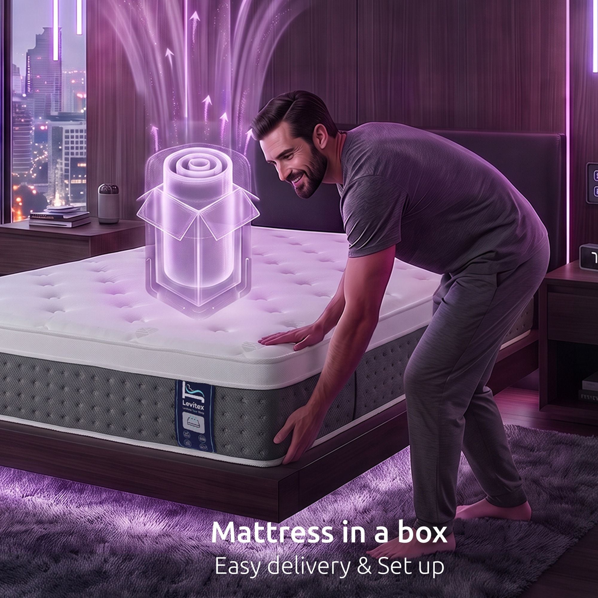 Levitex Single Mattress Lumbar Support 5-Zone Individual Pocket Spring 30CM