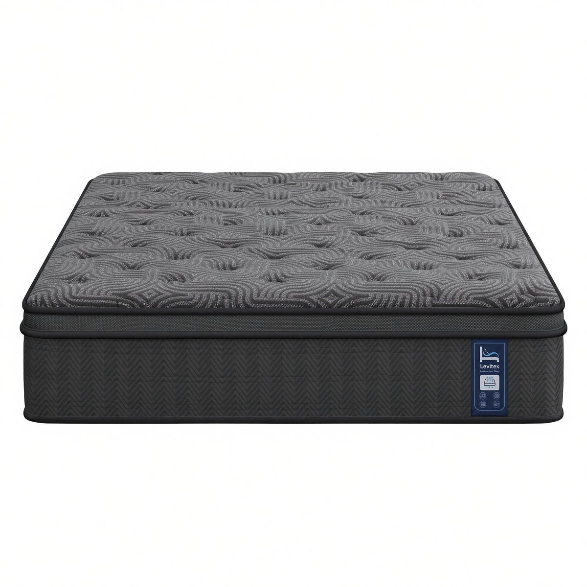 Levitex King Mattress 34 cm 5-Zone Pressure Relief Pocket Spring with Reinforced Edge Support & Breathable Gel Memory Foam Hybrid Mattress