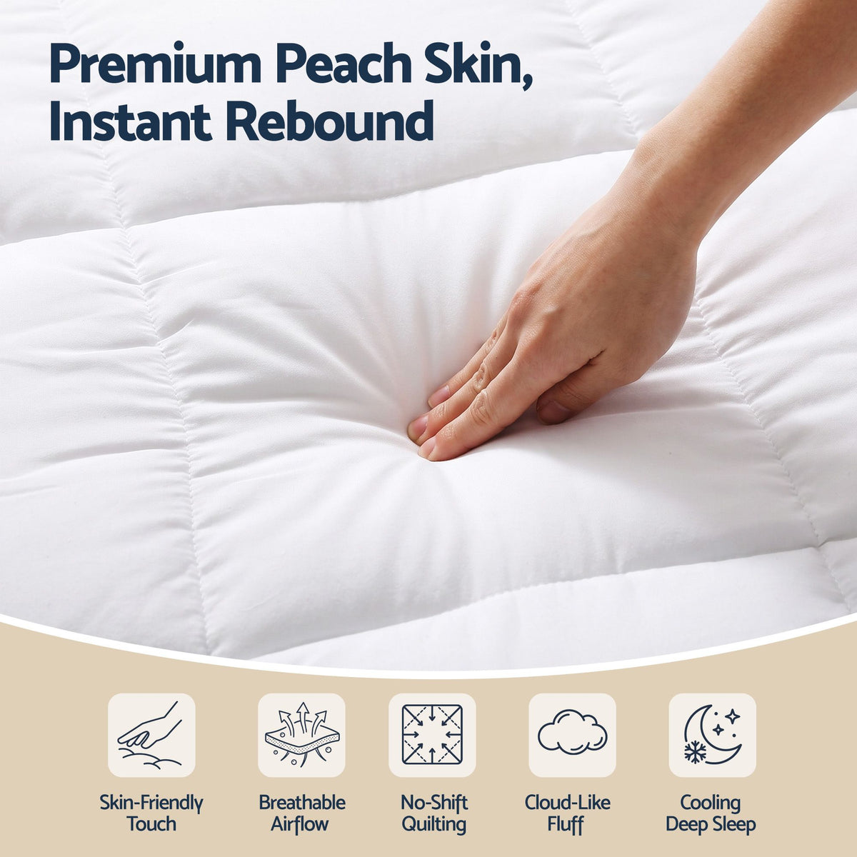 Giselle 8cm King Memory Foam Mattress Topper Pillow Top with Gel Foam