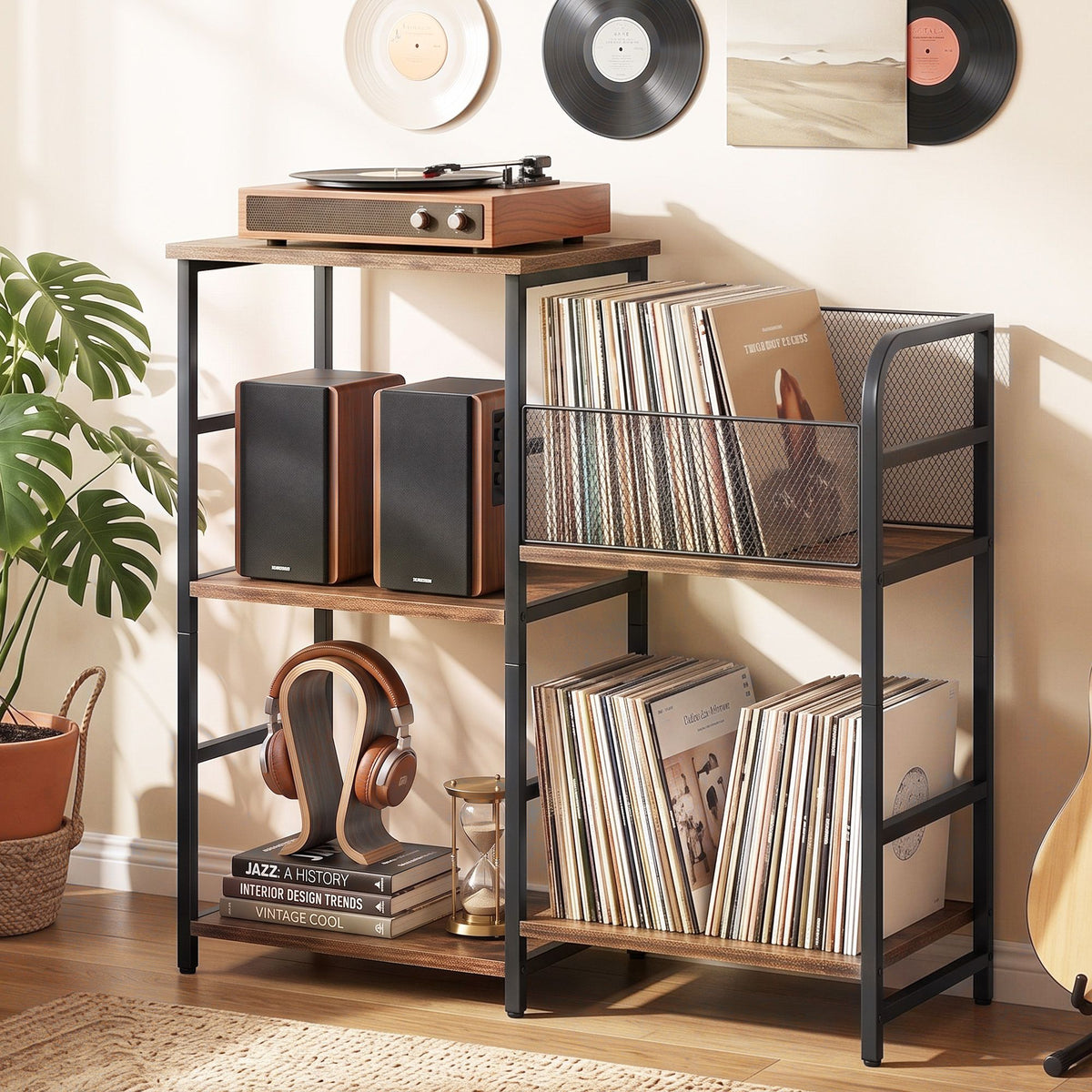 Artiss Record Player Stand with Vinyl Record Storage Turntable Stand
