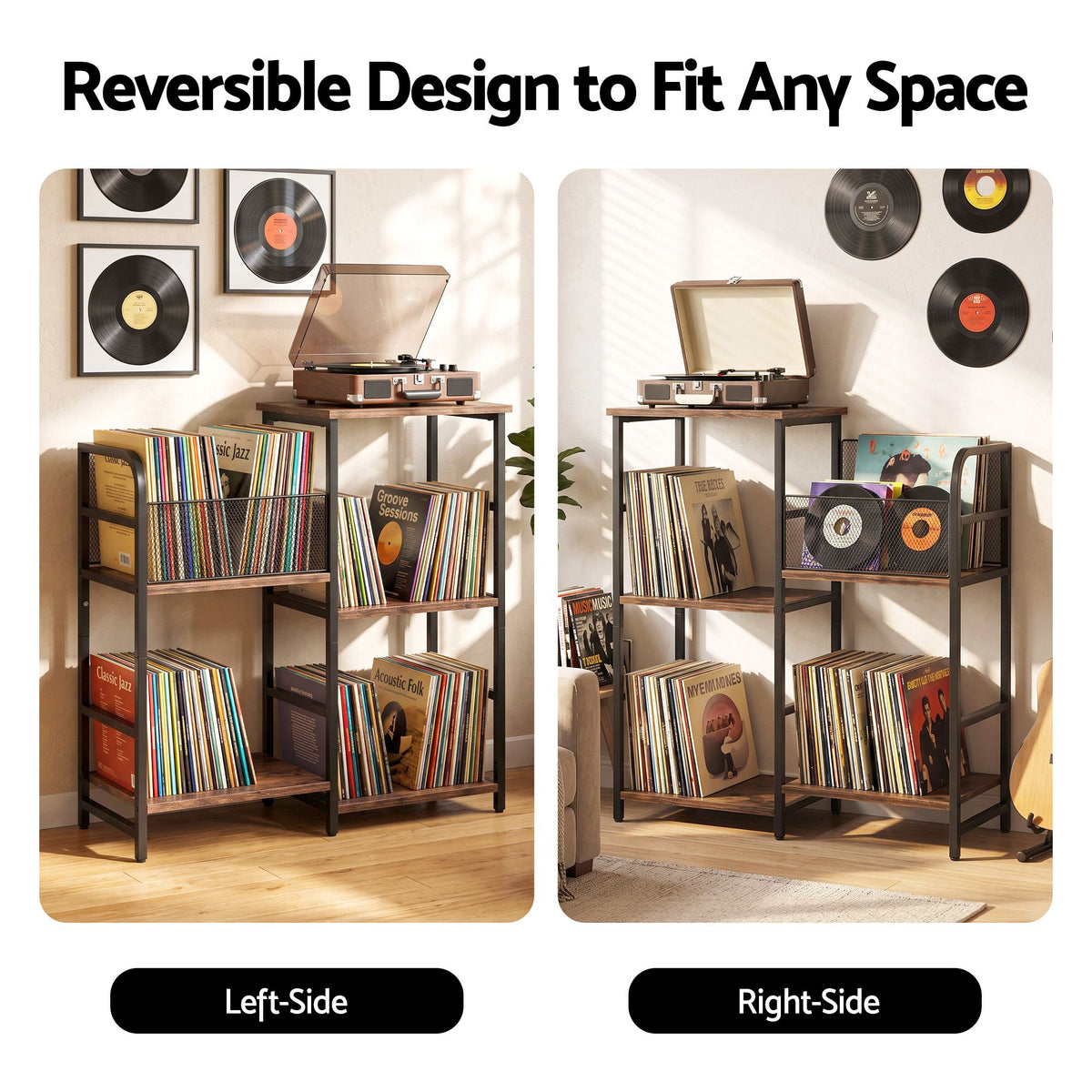 Artiss Record Player Stand with Vinyl Record Storage Turntable Stand
