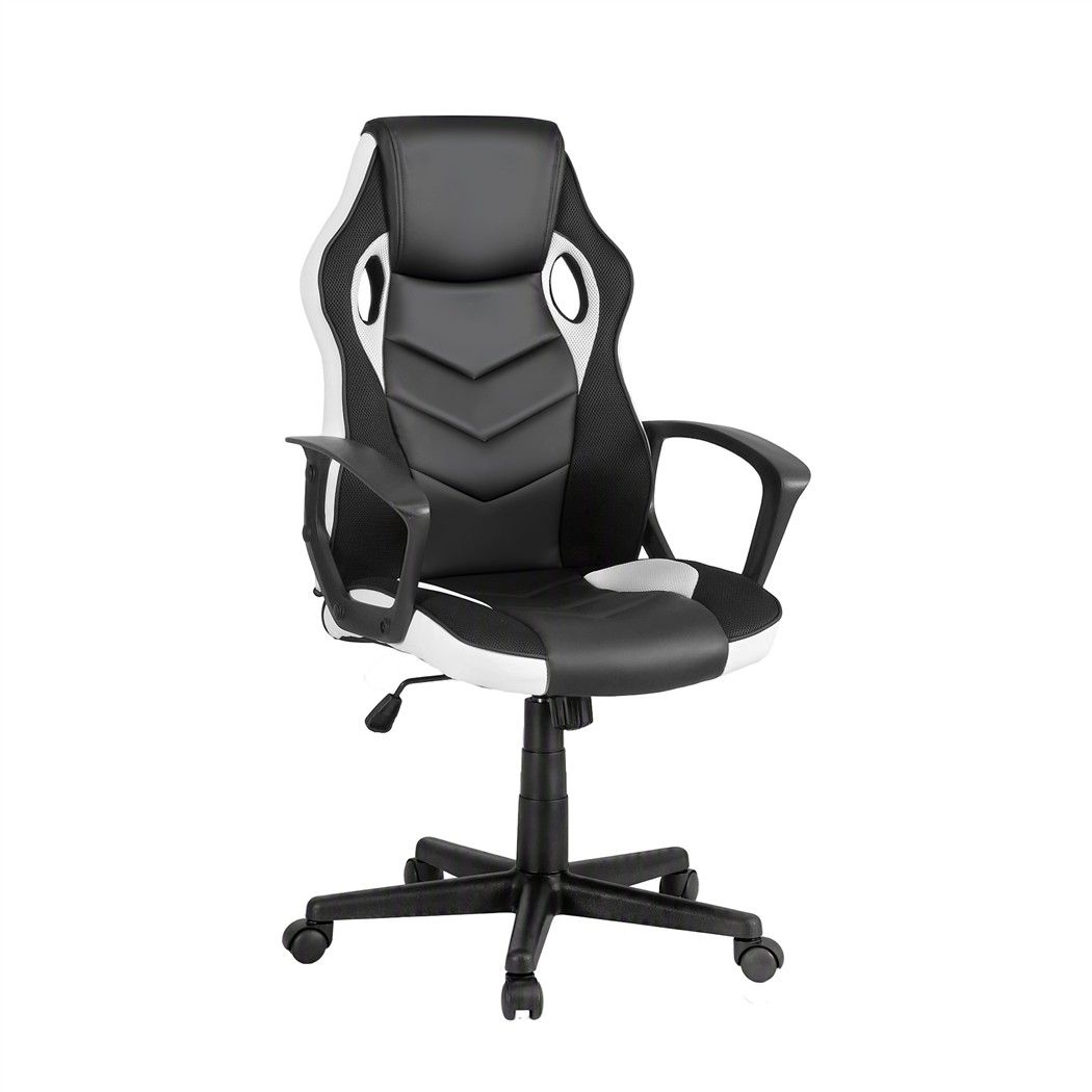 Astiss Gaming Office Chair Desk Racing Computer Chairs Executive Home Black & White