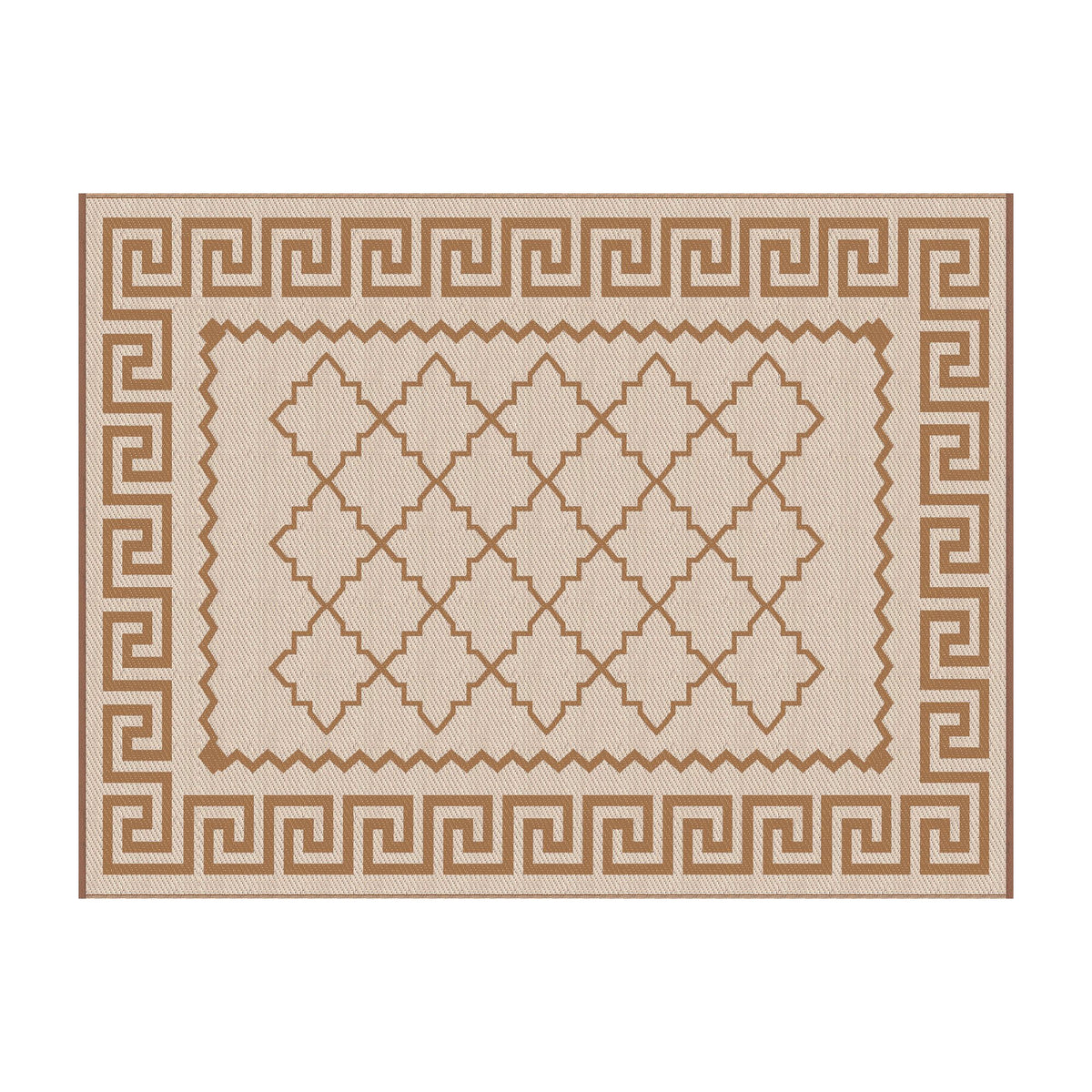 Gardeon Outdoor Rugs 274x366cm Large Carpet Reversible PP Dual-Sided Area Mat Patio Rug Khaki