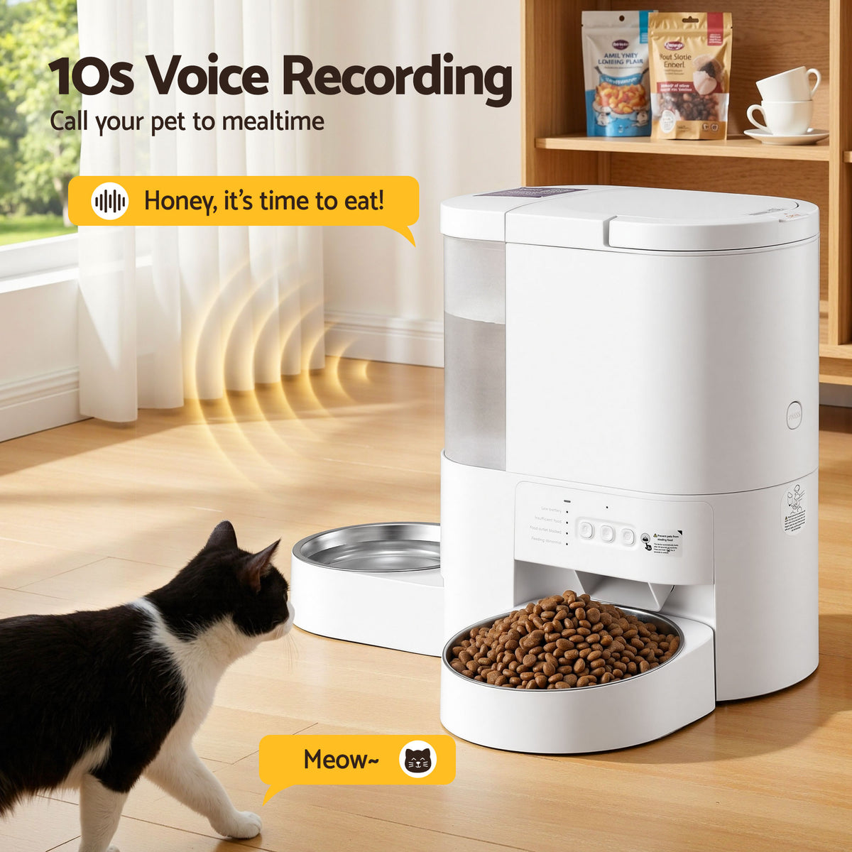 i.Pet Automatic Pet Feeder Water Dispenser 2-in-1 Smart WiFi Dog Cat Food 4L