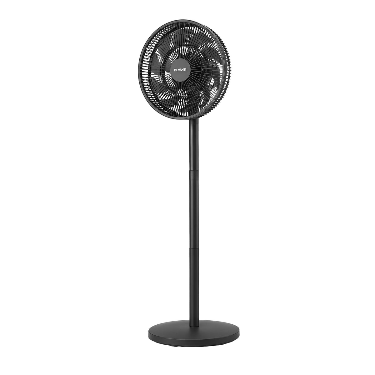 Devanti Pedestal Fan with Remote, 7 Speeds 3 Heights DC Motor, Black