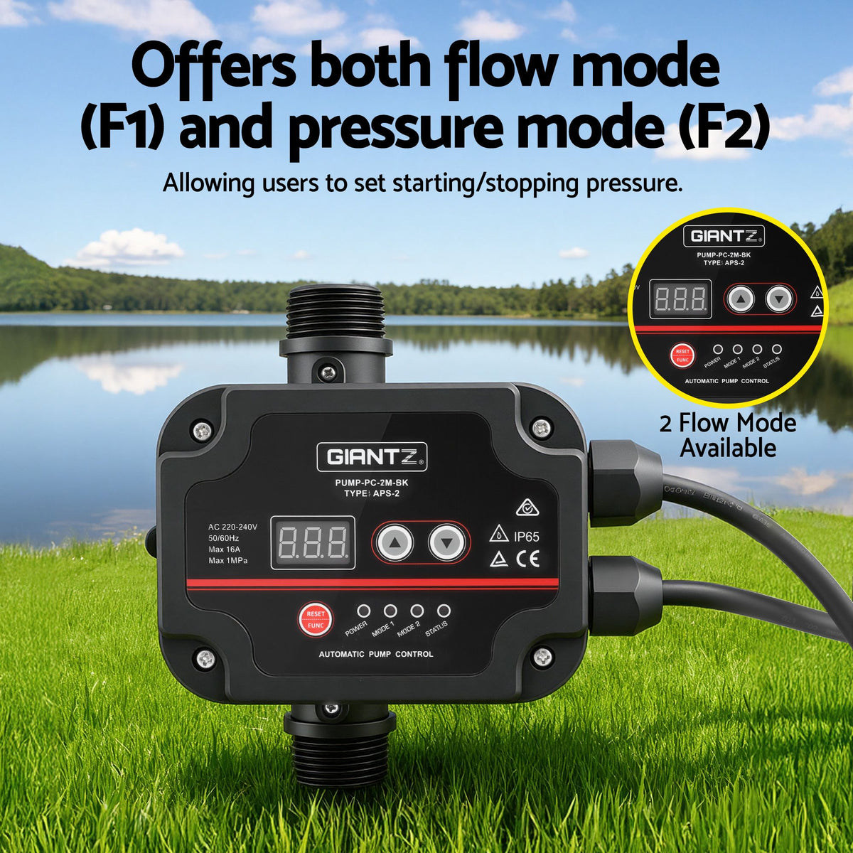 Giantz 5-Stage Water Pump Auto Controller Farm Irrigation Stainless Max. 2500W