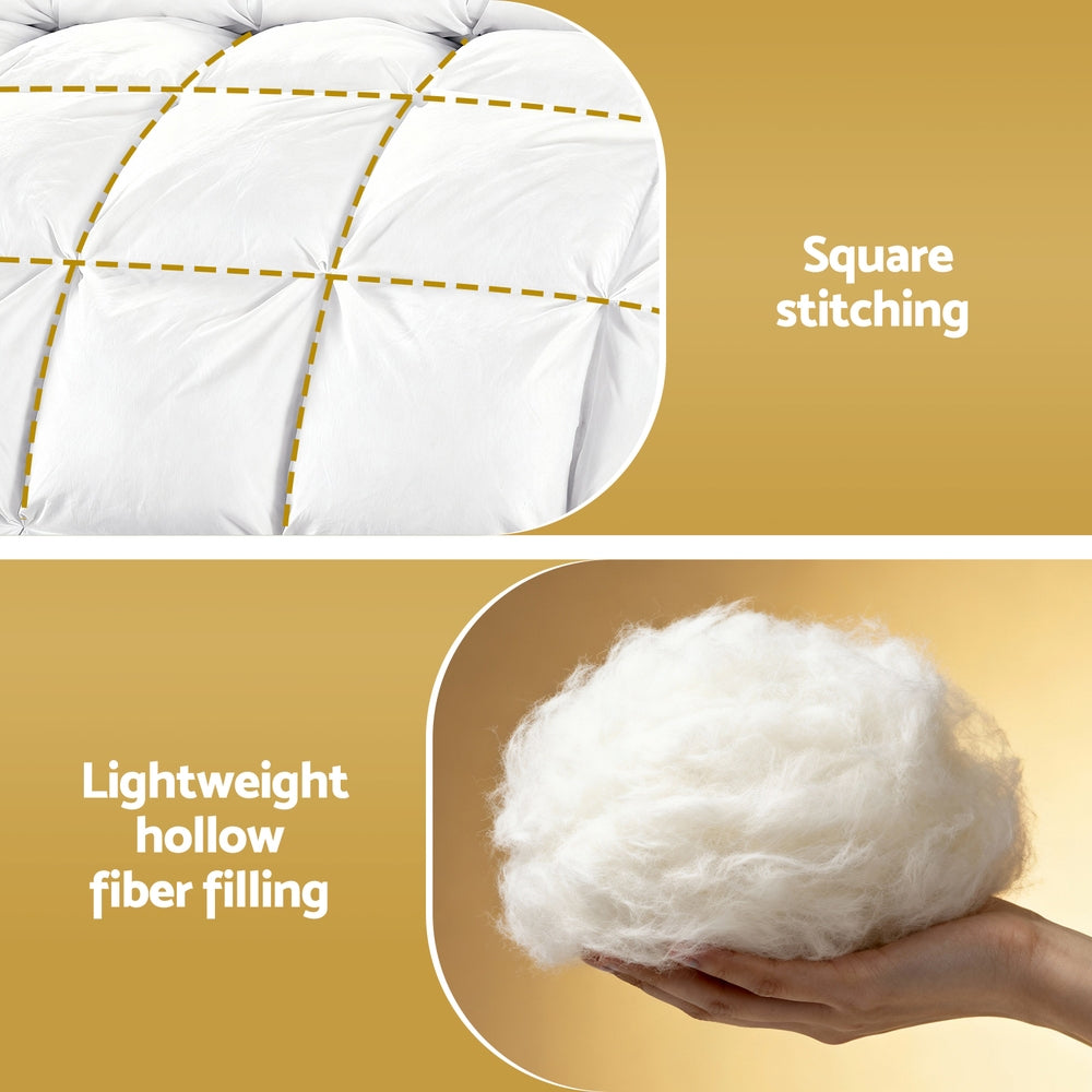 Giselle Bedding King Size 400GSM Microfiber Quilt All Season Duvet Quilts Comforter Winter Summer