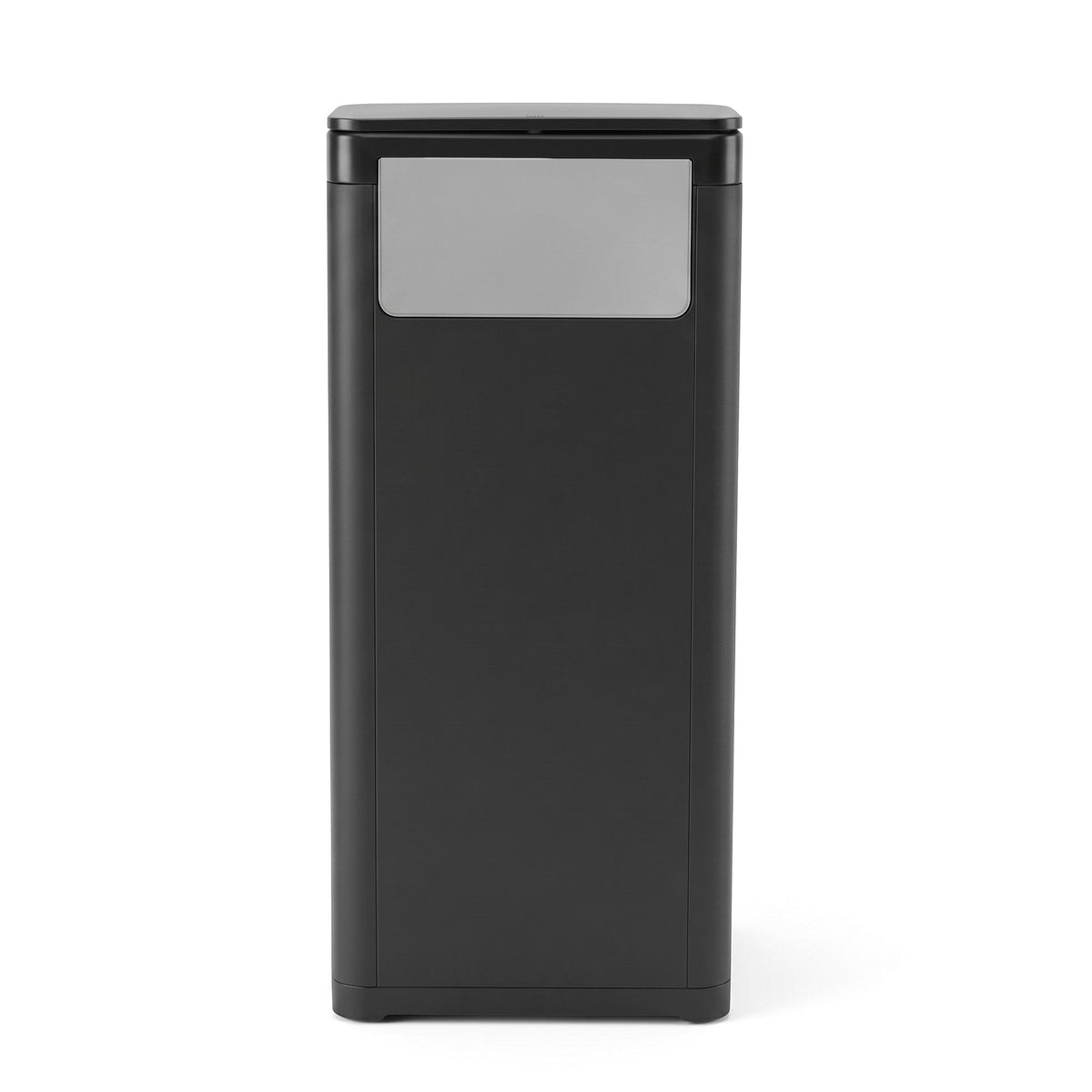 Cefito 30L Commercial Trash Can with Lid Front Push Flap Rubbish Bin Black