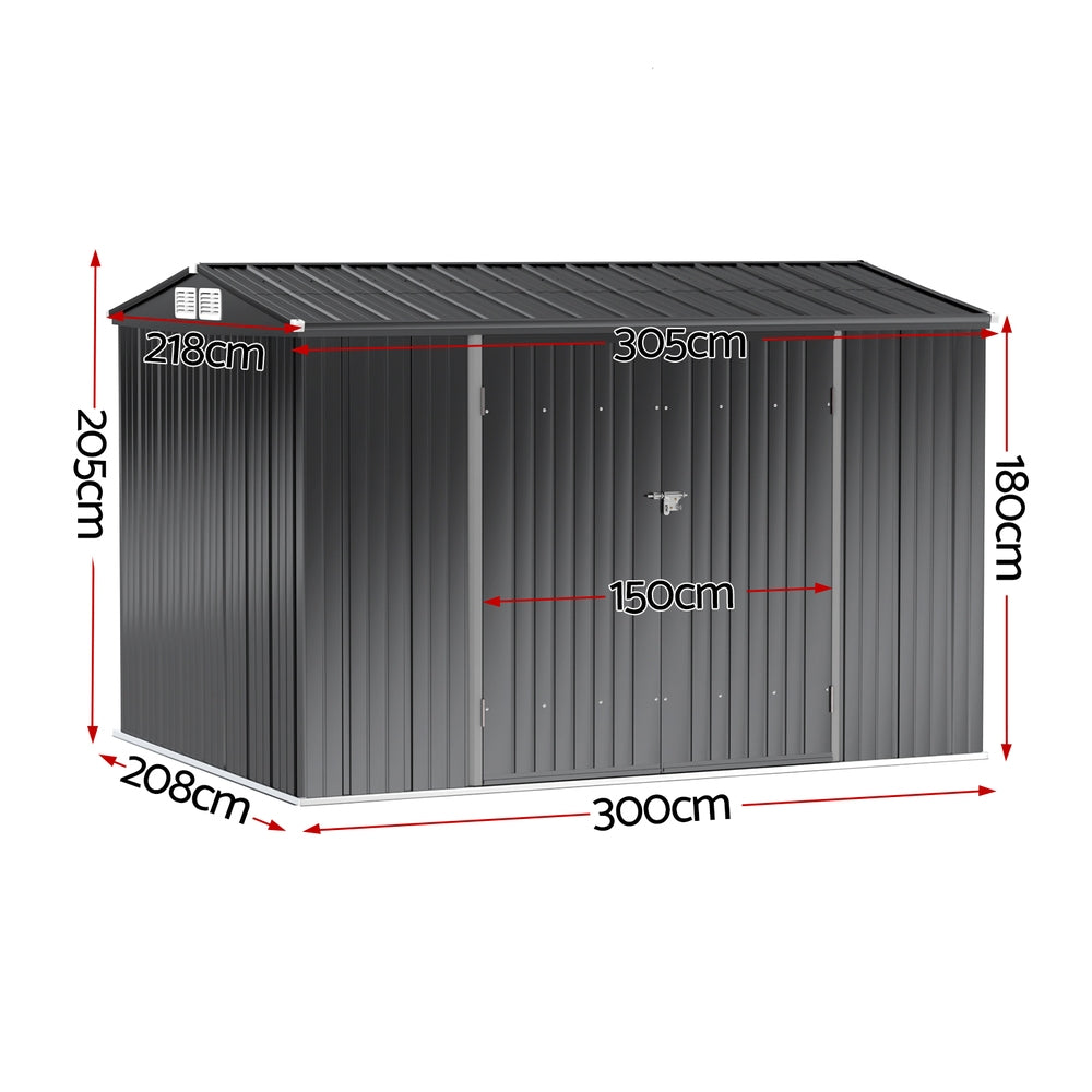 Giantz Garden Shed 3x2.18M Outdoor Storage Sheds Tool Workshop House Shelter