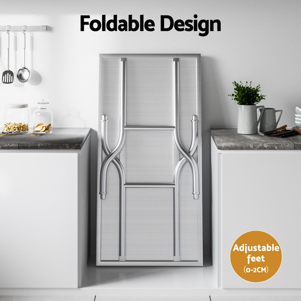 Cefito Stainless Steel Kitchen Benches Work Bench Food Foldable 430