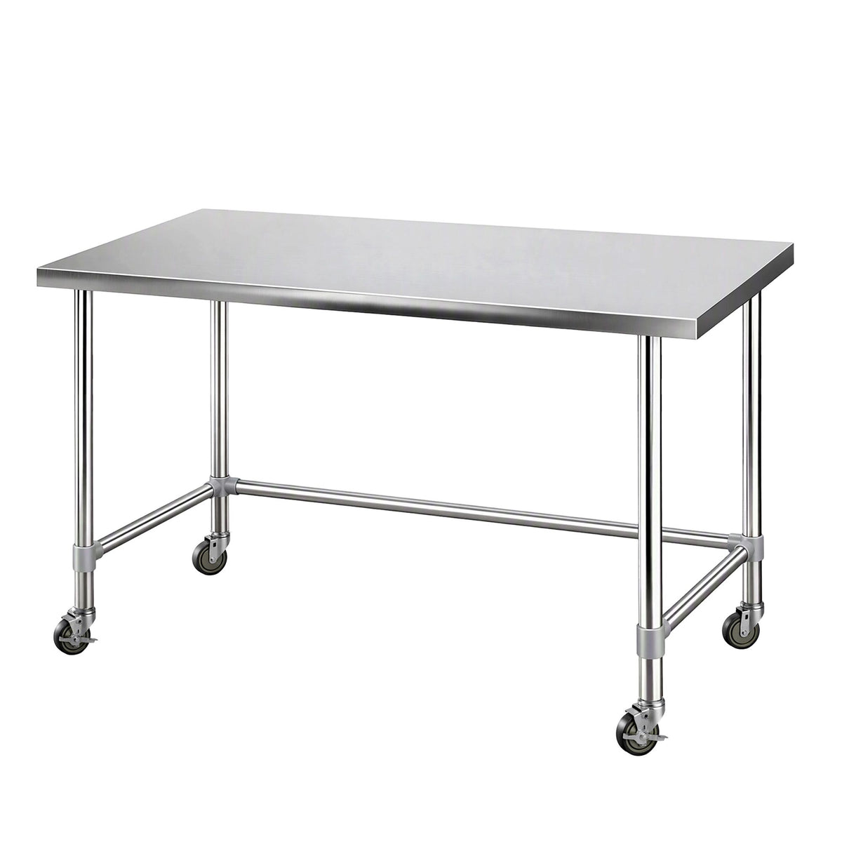 Cefito 1524x762mm Stainless Steel Kitchen Bench w/ Splashback Work Table Prep Bench Commercial 430