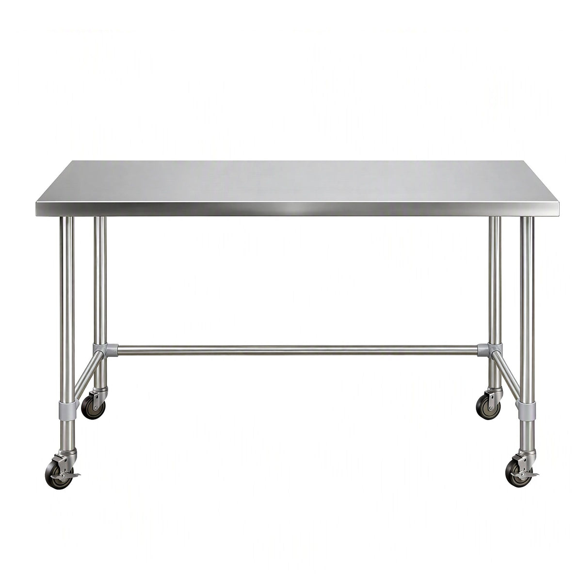 Cefito 1524x762mm Stainless Steel Kitchen Bench w/ Splashback Work Table Prep Bench Commercial 430