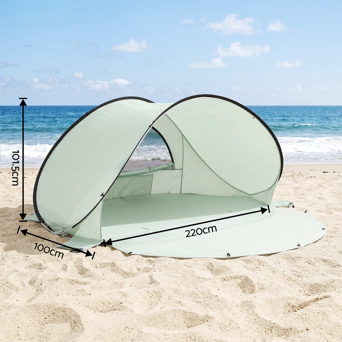 Weisshorn Pop Up Beach Tent UPF 50+ Sun Shade Shelter 2-3 Person Camping