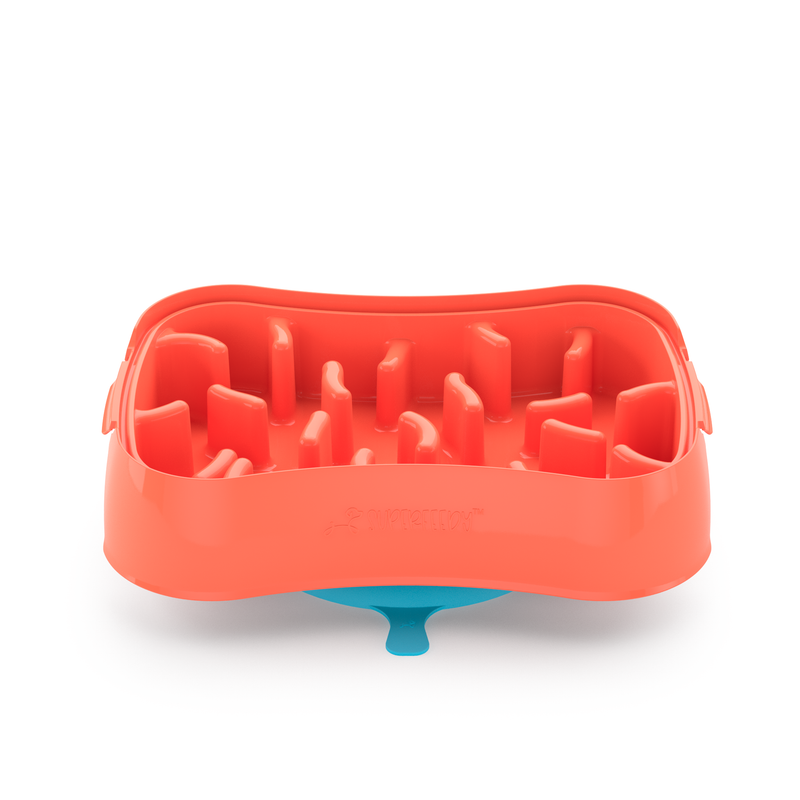 Marley Slowappy Slow Feeder Bowl - Warm Ocean Red