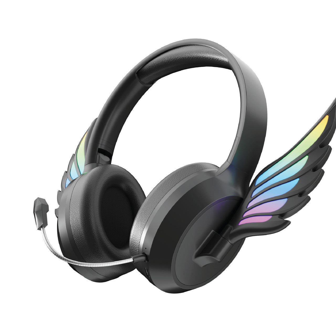 Laser Kids Angel Wings Headphones with Mic Black