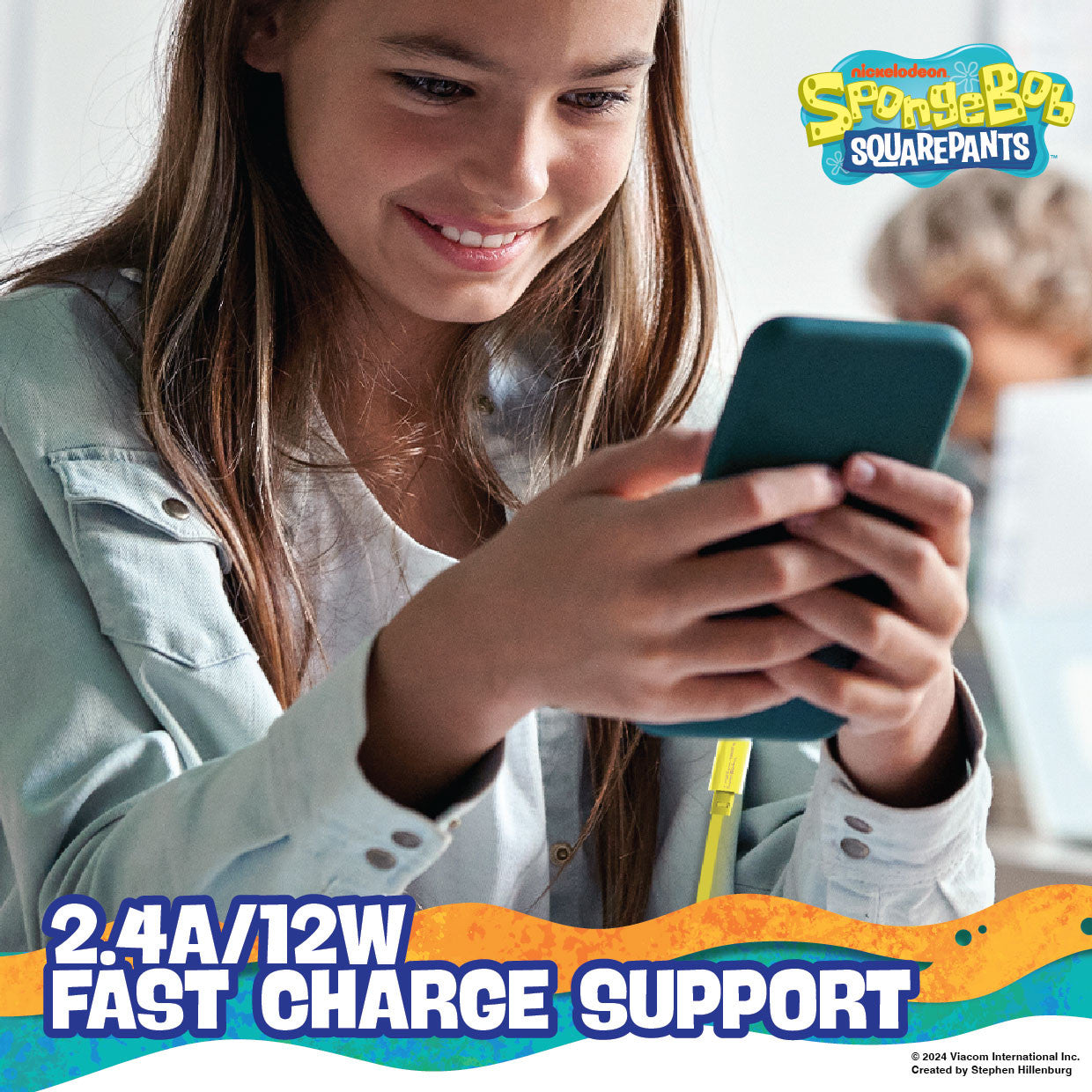 Sponge Bob SquarePants Lightning Cable 1M