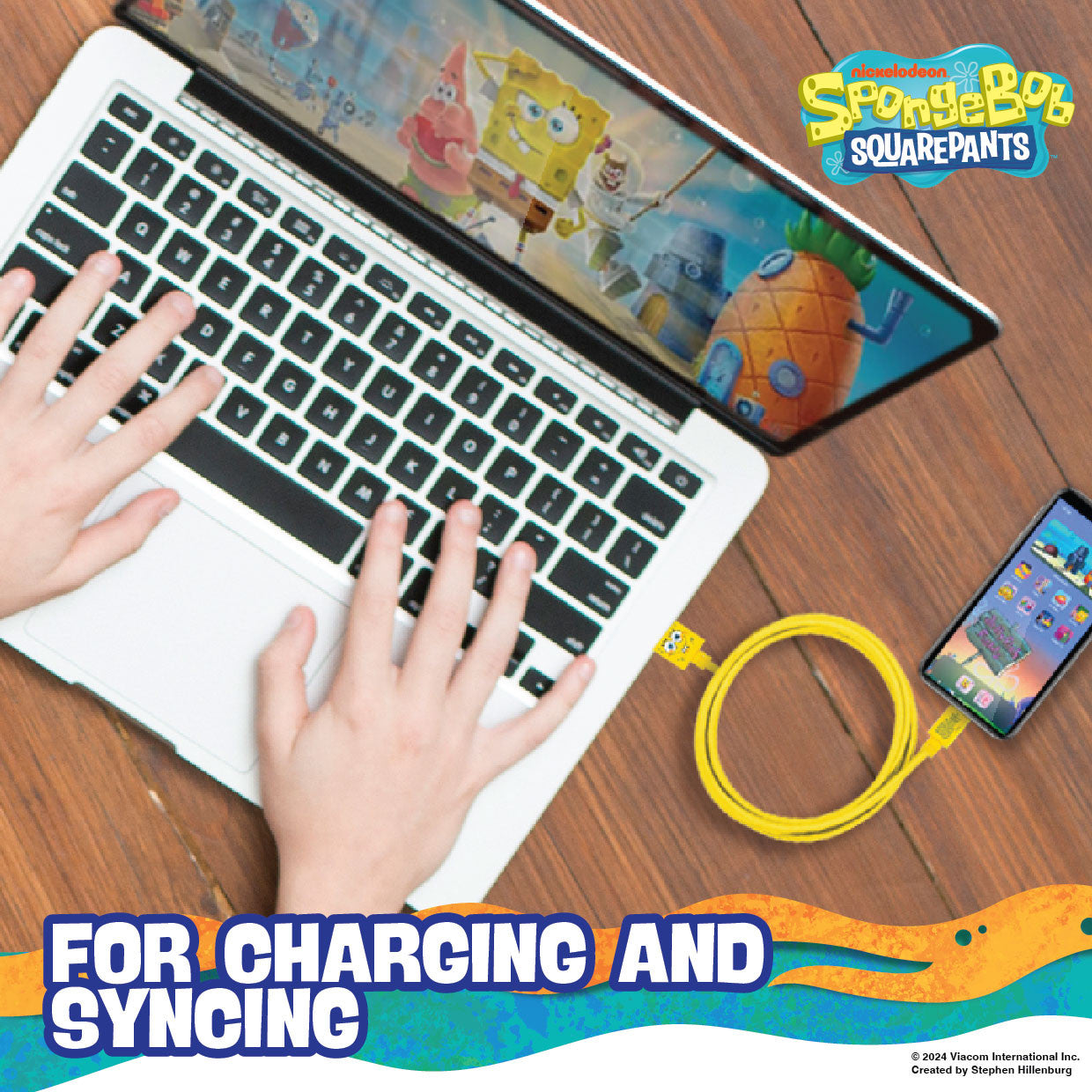 Sponge Bob SquarePants Lightning Cable 1M