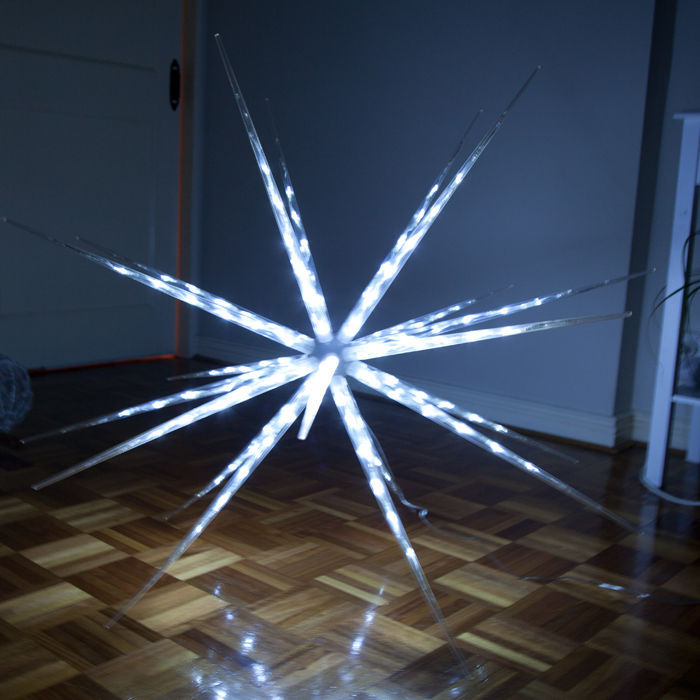 Samland 160 Led Blast Ice Star Ball Christmas Light Decoration White