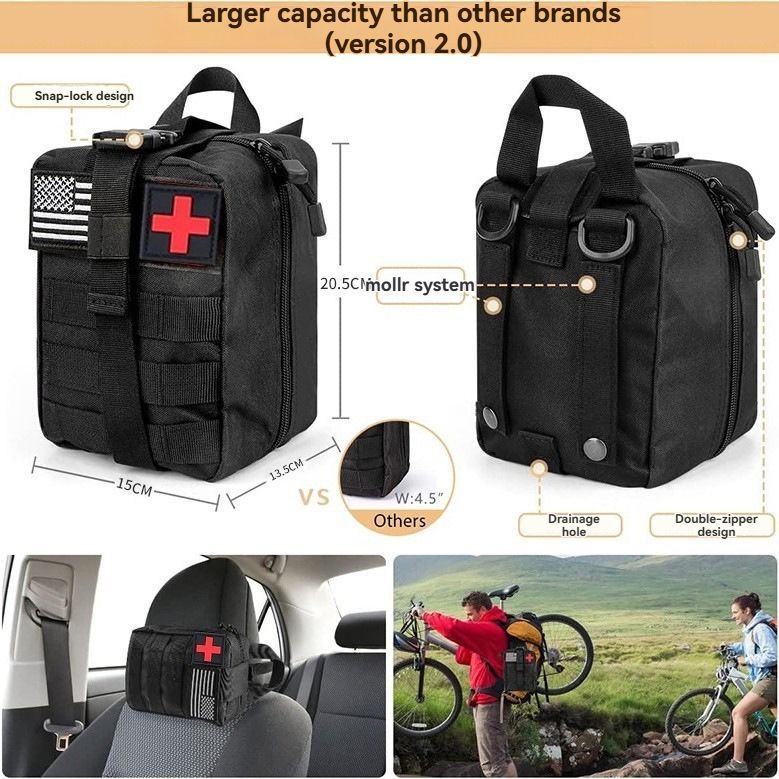 Survival Tool Kit 43-Piece Emergency Kit Outdoor Survival First Aid Kit Larger - Camouflage - Size 43 - piece set