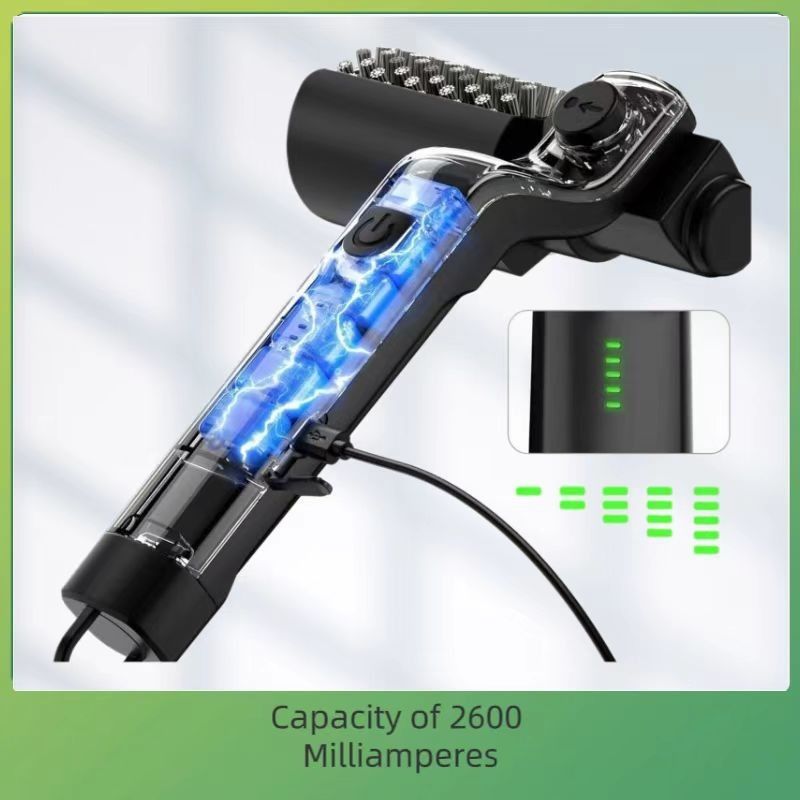 Electric Grill Brush Wireless Grill Cleaner Heavy-Oil Stain Removerr - Black - Size 1