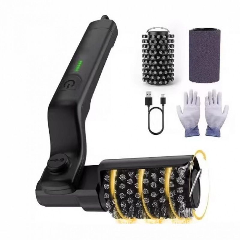 Electric Grill Brush Wireless Grill Cleaner Heavy-Oil Stain Removerr - Black - Size 1