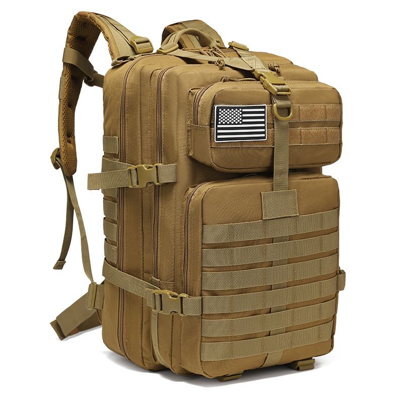 Tactical Backpack Travel Backpack Outdoor Backpack Durable Backpack Organized - Gray - Size Routine 45L