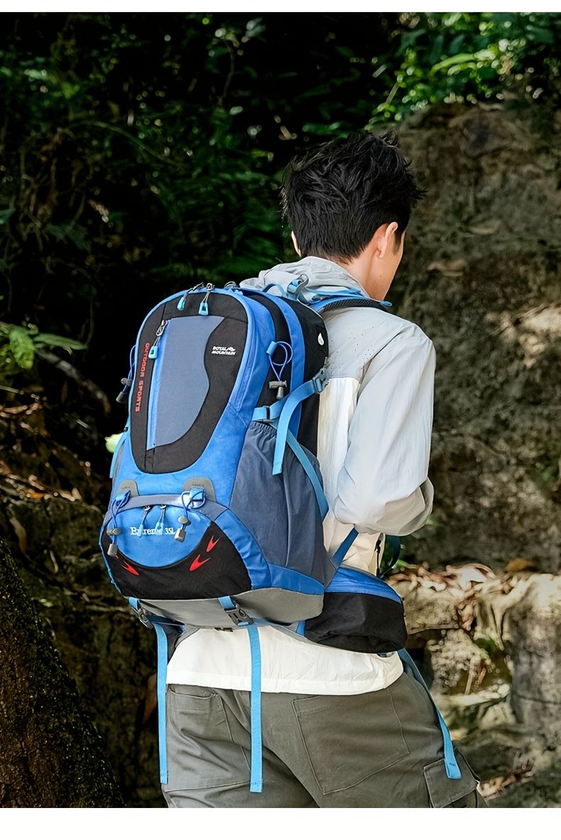 Green Orange Blue Black Royal Mountain backpack, Extreme 35L backpack, travel backpack, outdoor backpack, high-quality backpack, Australian bush backpack, camping gear, hiking backpack 35L