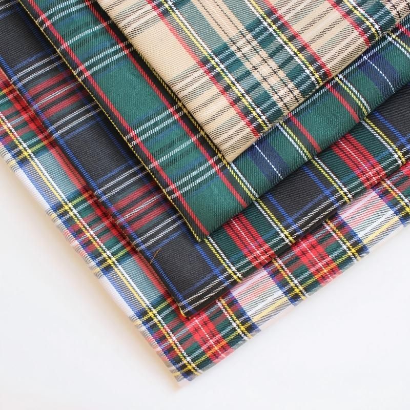 polyester woven fabric, plaid fabric, Christmas red green fabric, twill fabric, jacquard check fabric, fabric for bags, fabric for shoes, fabric for hats, fabric for pet decorations, festive fabric, holiday craft fabric, DIY fabric Australia - Purple - Si