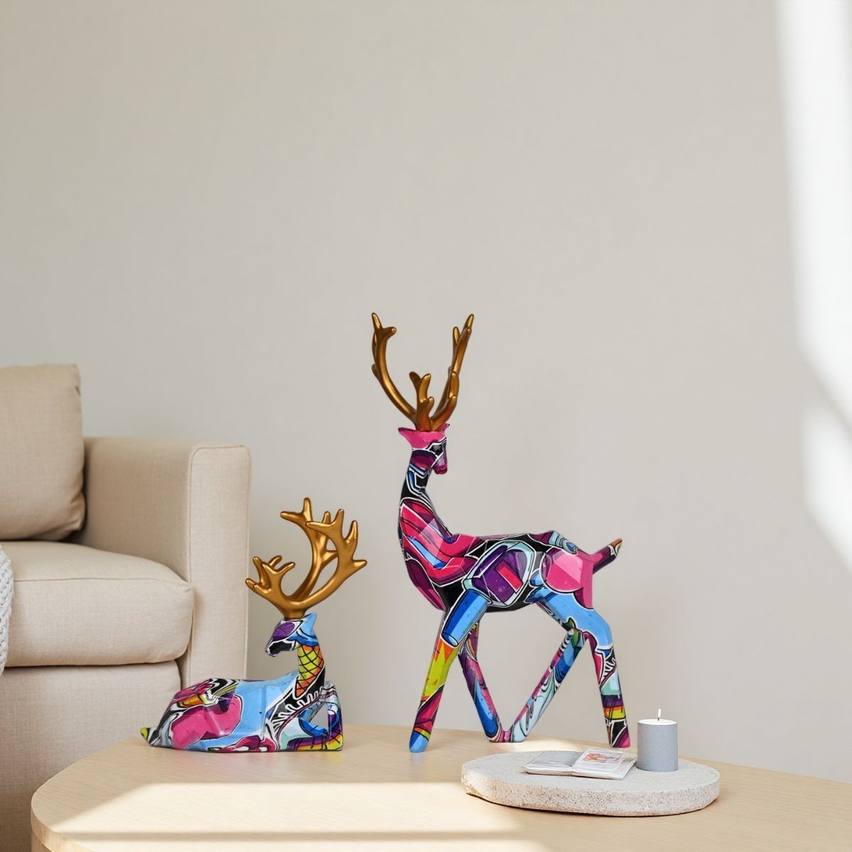 Christmas reindeer decorations, New Year decorations, wedding decorations, desk decor, home decor, TV cabinet decor, modern Christmas decor, Australian holiday decor, festive reindeer statues - Christmas - Size 6
