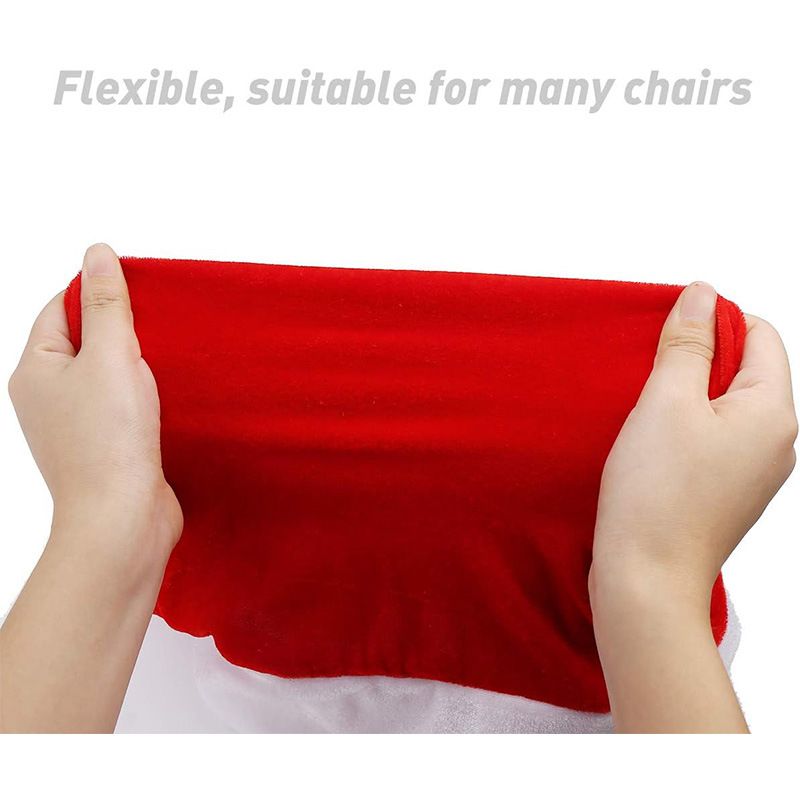 Christmas chair covers, red velvet chair covers, Santa hat chair covers, Christmas dining decor, holiday chair decorations, festive chair covers, Australian Christmas decorations, Xmas table setting