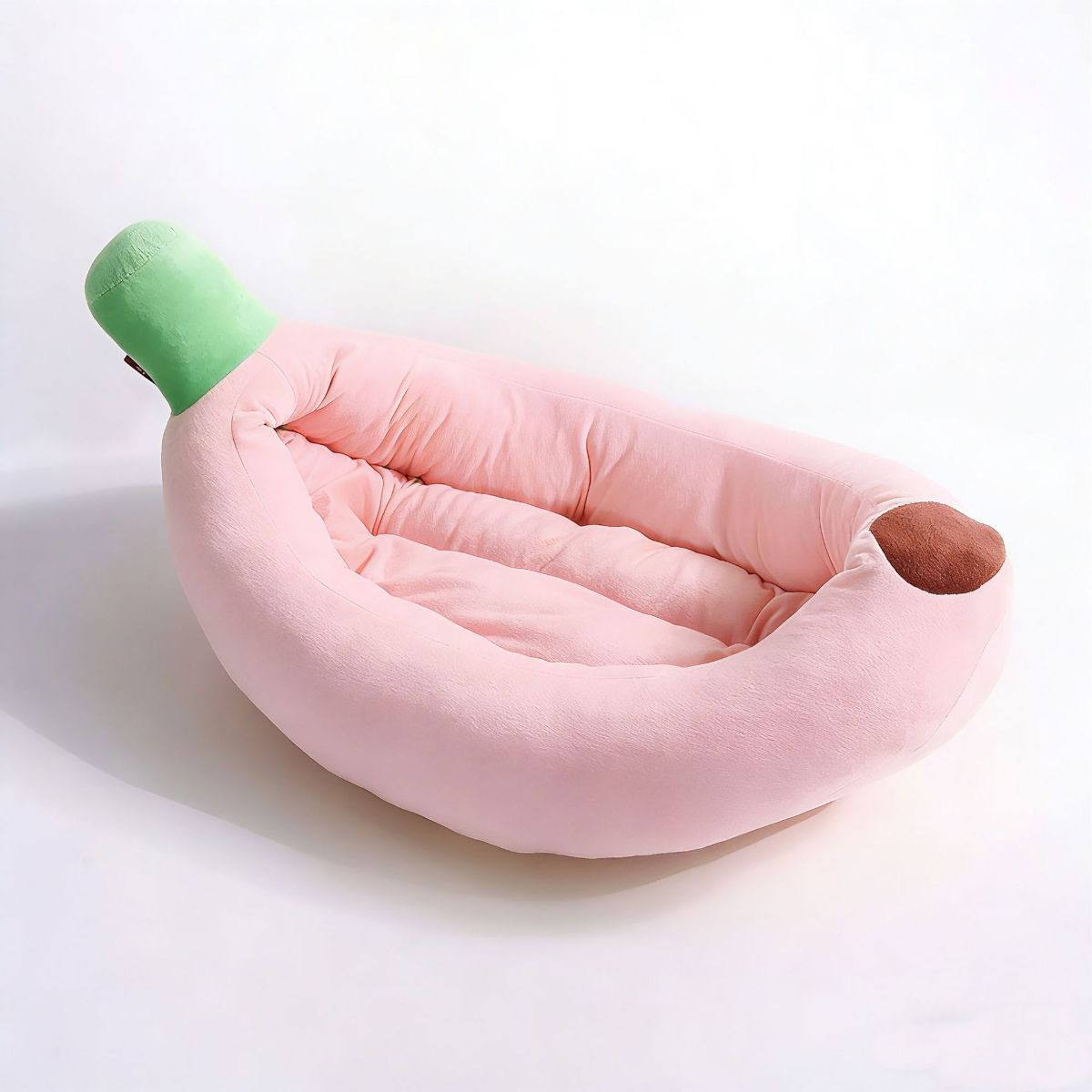 Banana-Shaped Pet Bed Removable Washable Pet Bed Small Medium Dog Bed Cat Bed - Pink - Size 50-30CM