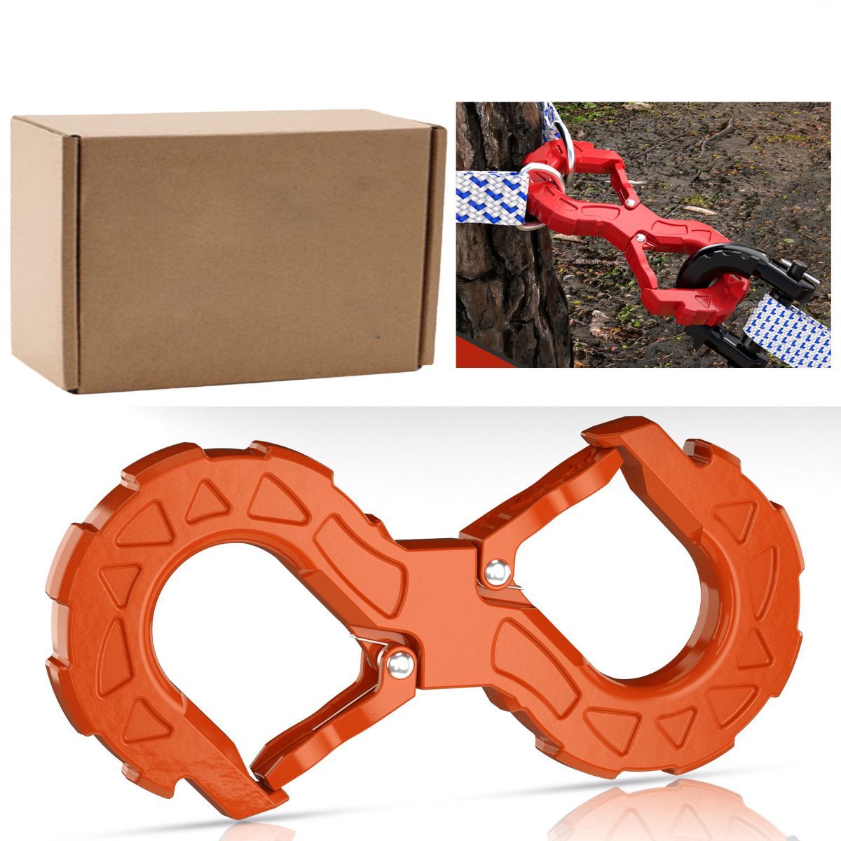 red heavy-duty S-shaped trailer tow hook, G80 steel, 14968.55 kg load capacity, off-road rescue, truck towing, SUV tow hook, vehicle recovery, self-locking tongue - Green - Size S